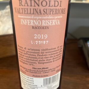 rainoldi valtellina superiore bottiglia
